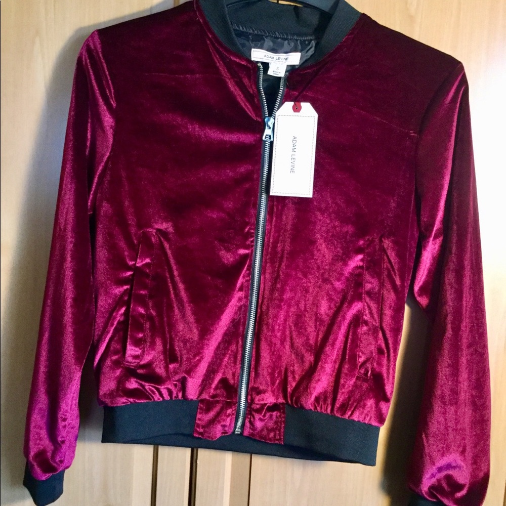 Adam Levine Velvet Bomber Jacket - NWT